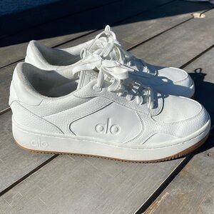 Alo White Leather Sneakers